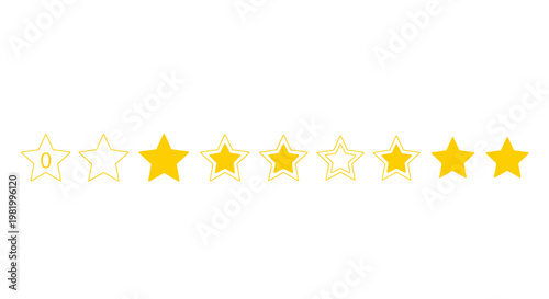 Rating stars concept vector illustration for evaluation feedback design