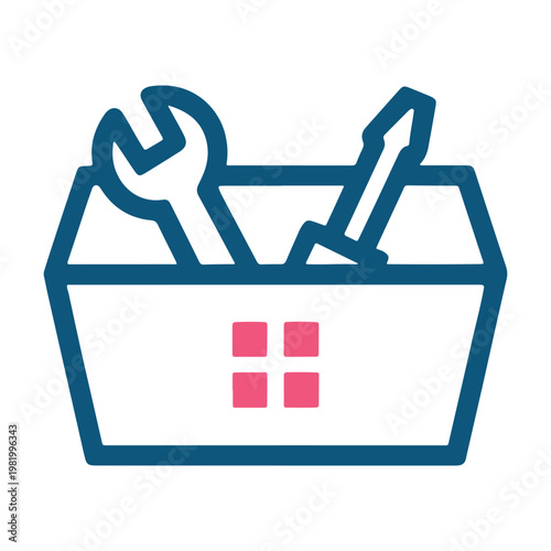 Toolbox icon with four red dots indicating notifications for updates or tasks