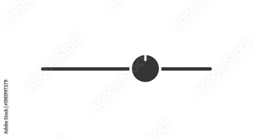 Slider control element illustration graphic isolated on white background