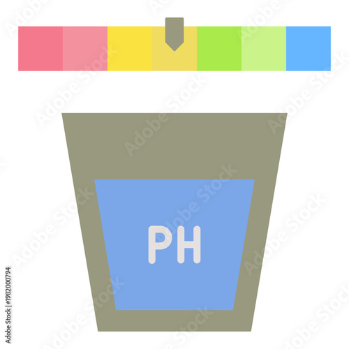 pH Test Icon: Measuring Acidity and Alkalinity in Liquid