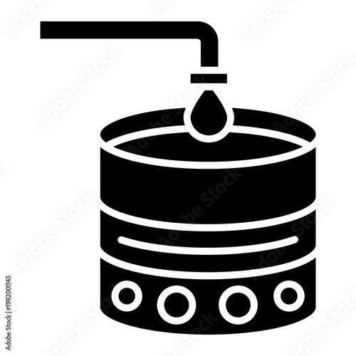 Water Tank Filling Up with Dripping Water