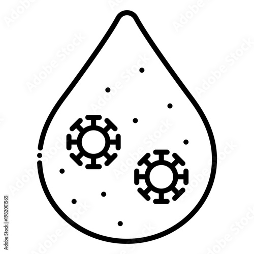 Virus in Droplet: Pandemic Threat Illustration