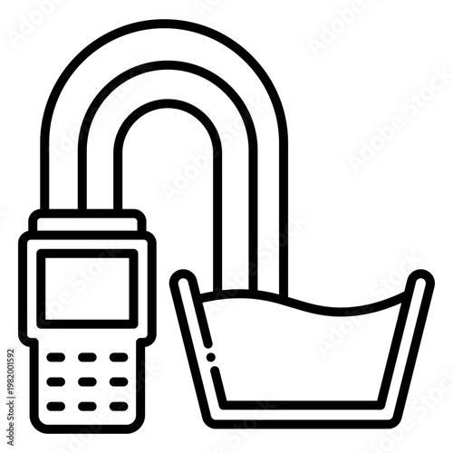 Manometer Measuring Pressure in Liquid Container