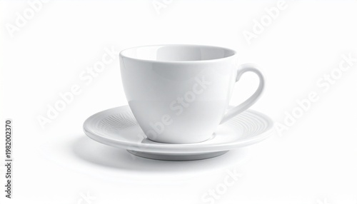 white cup on white background