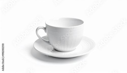 white cup on white background