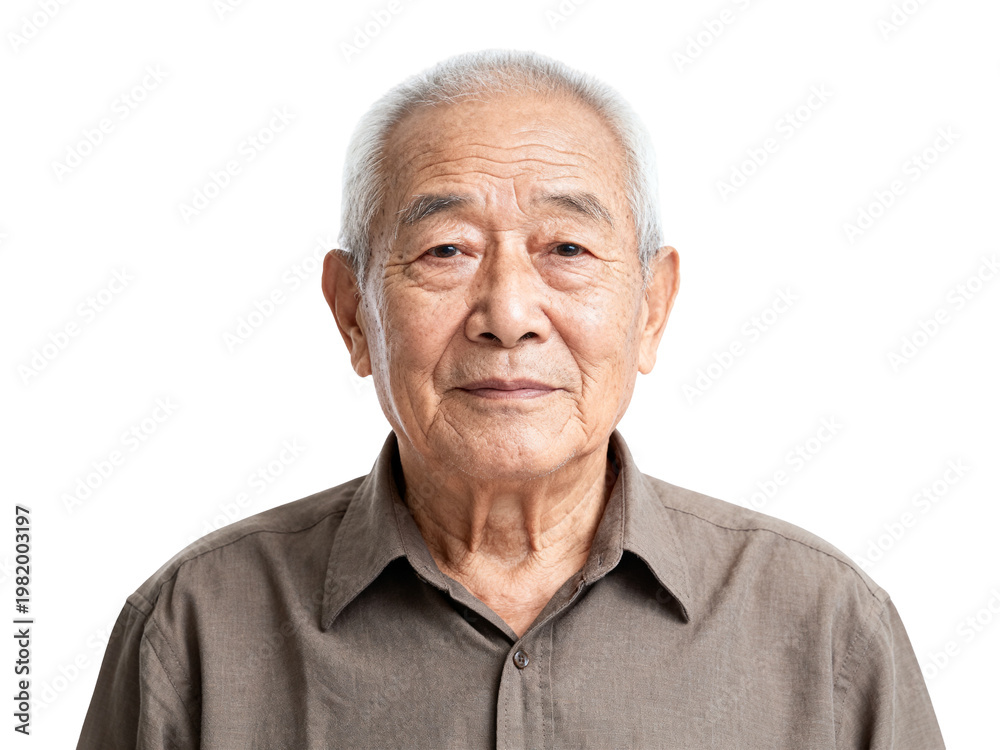 Obraz premium elderly man wearing shirt upper body portrait