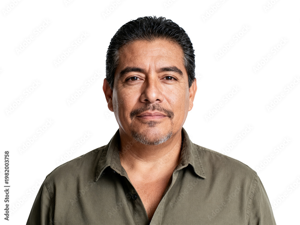Obraz premium single hispanic middle aged man wearing casual shirt