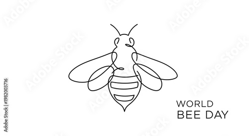 Bee Insect Flying Animal Black Line.