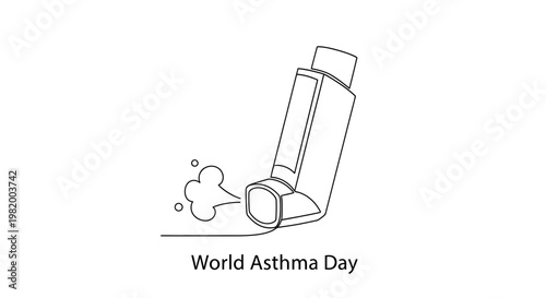 Inhaler for asthma relief medication device.