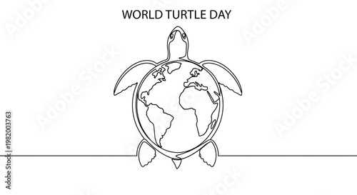 Turtle Holding Globe in Flippers.