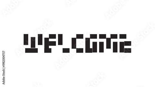 welcome animation footage text