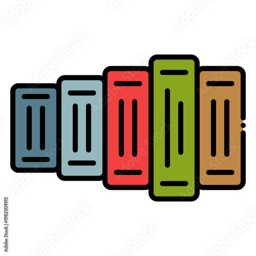 Colorful xylophone with mallets filled outline vector icon