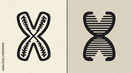 Abstract dna and chromosome illustrations for science and healthcare