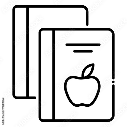 Bild auf Leinwand Apple Notebooks Icon