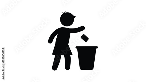 A person throwing away trash.