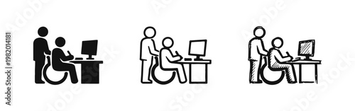 Inclusive Work Environment with Assistance for Wheelchair User