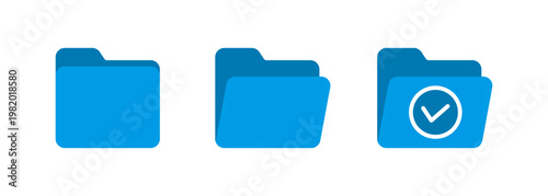 Folder and file icons, document organization icons