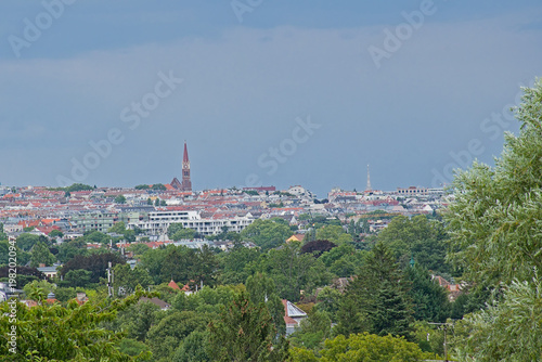 Schilderij op canvas cityscape of Vienna, view from the park of Schonbrunn palace