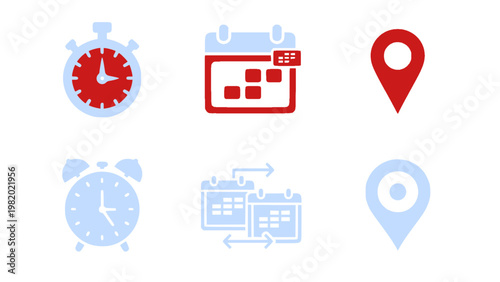 Professional icons for deadlines, schedules, and time management.