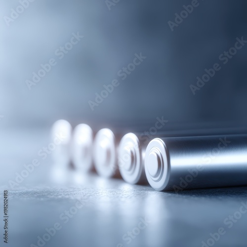 Lithium ion battery cells type 18650 rechargeable energy storage concept