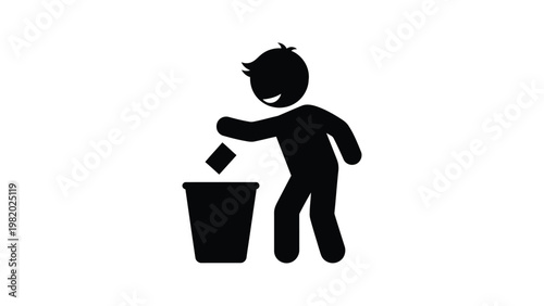 A person throwing away trash.