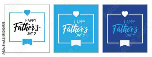 Celebrate father's day with stylish card designs a trio of blue and white greetings for dad