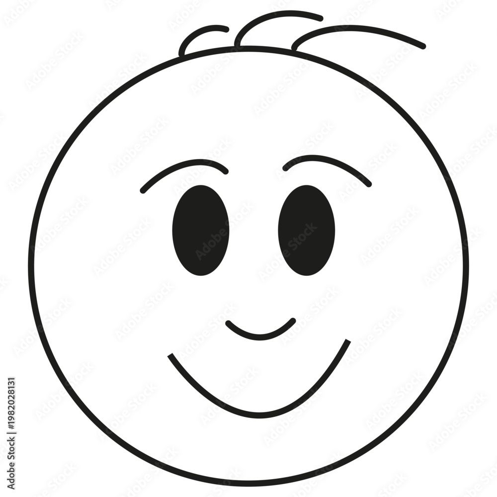 Obraz premium Happy face icon. Smiling person symbol. Cheerful emoji figure. Vector expression element