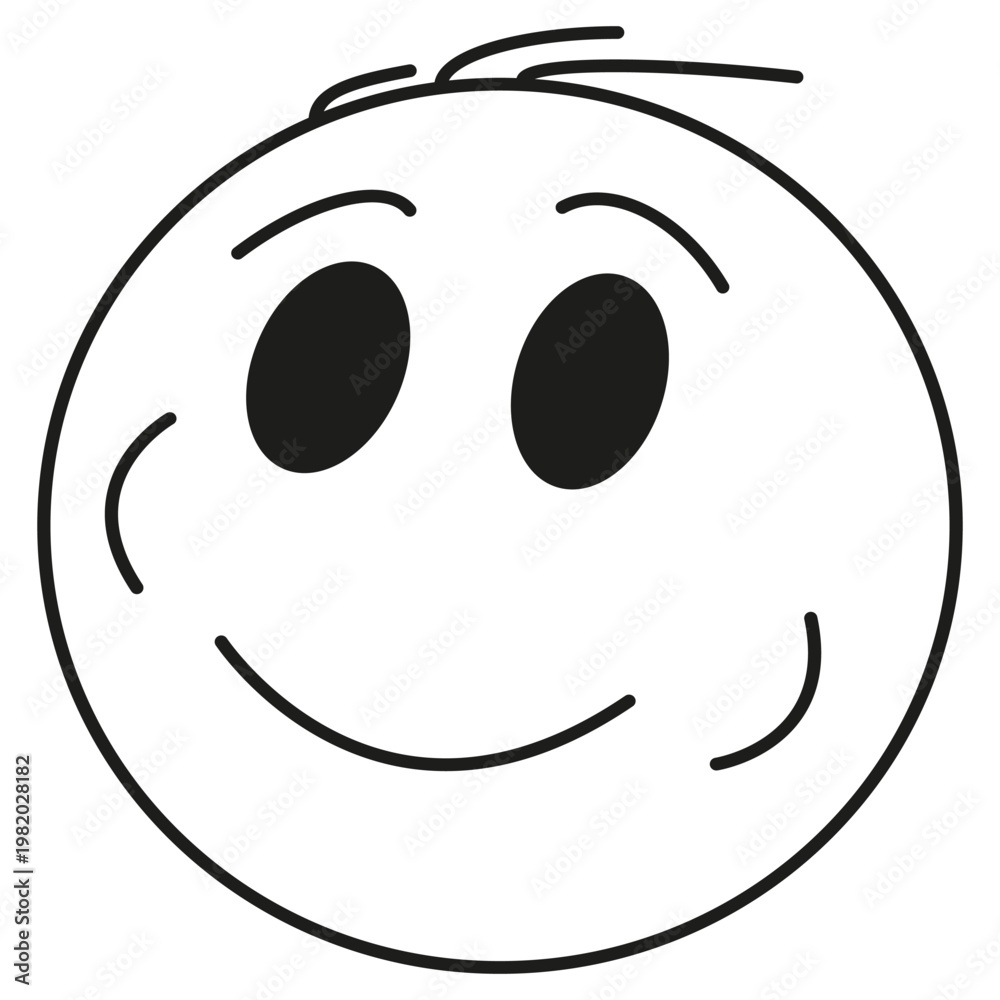 Obraz premium Happy face icon. Downward mouth symbol. Unhappy emoji figure. Vector expression element