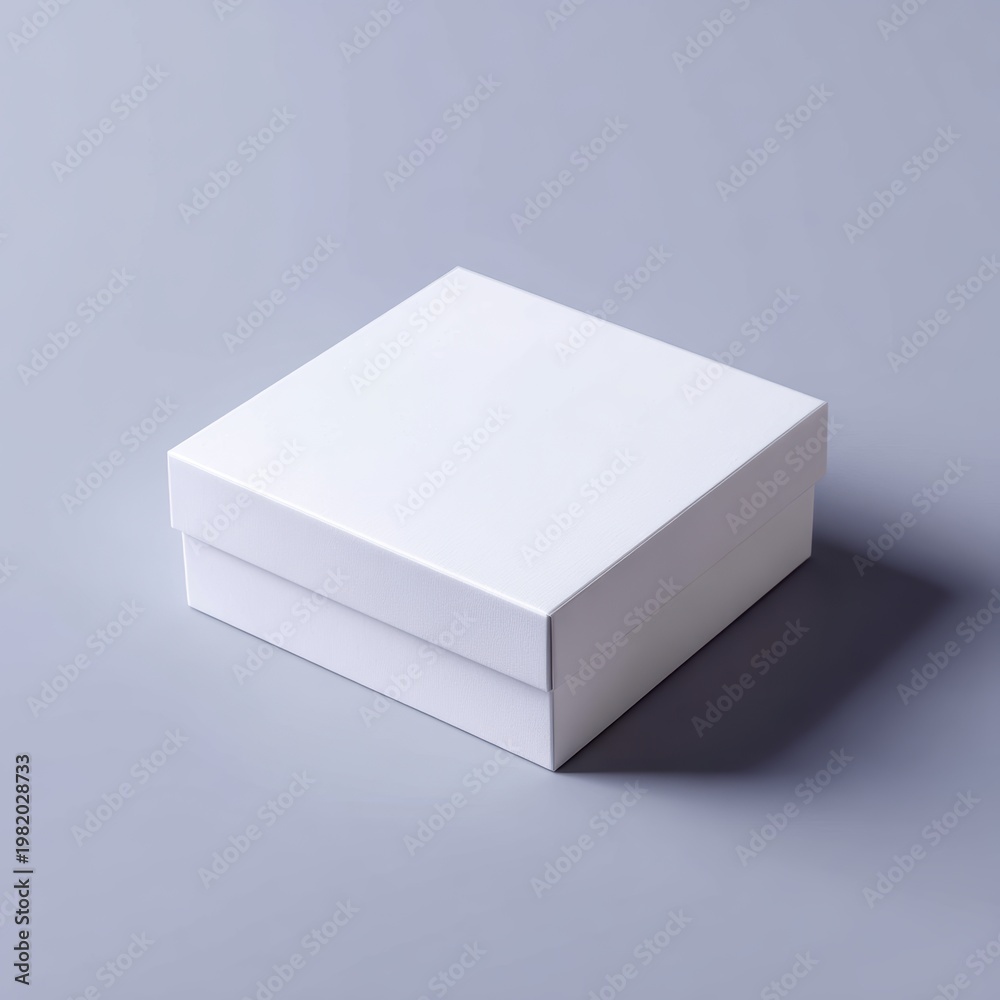 Fototapeta premium White packaging gift box product mockup minimal studio background packaging template