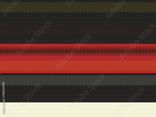 Ethnic Tribal Zigzag Geometric Pattern Traditional Design