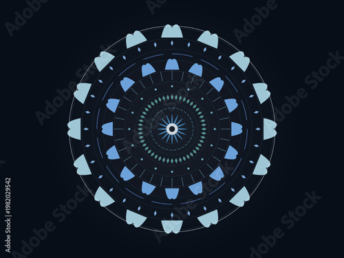 Intricate Geometric Mandala Sacred Geometry Ornament Background