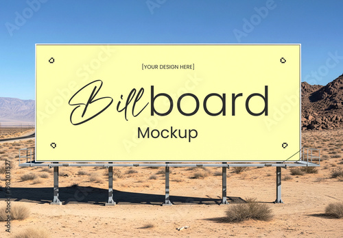Desert Highway Billboard Mockup