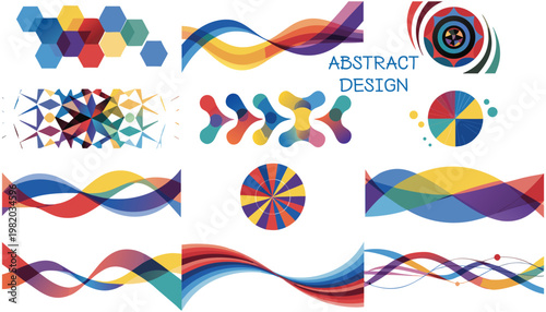 Abstract colorful background with circles abstract Modern Flat Illustration Set with Dynamic Waves, Urban Lifestyle and Colorful Creative Design	