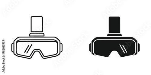 Comparison of two virtual reality headset designs with different visual styles