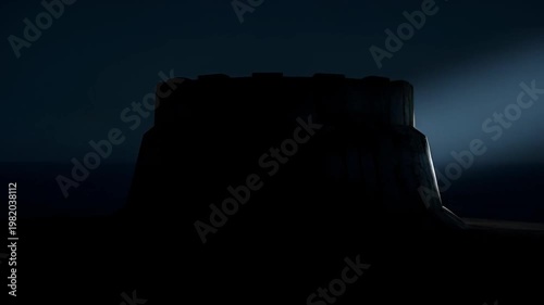 Abstract white orb and dark background with light rays