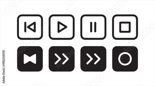 Digital media control symbols for audio and video playback design