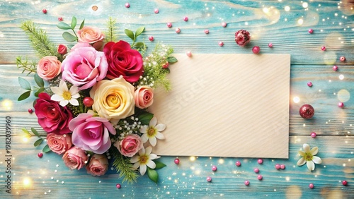 Carnival, festival or birthday with copy space