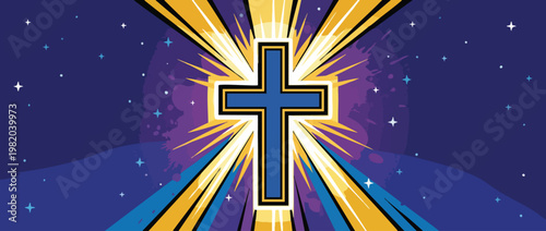 Cross Glowing with Sacred Light Symbolizing Hope and Divine Radiance