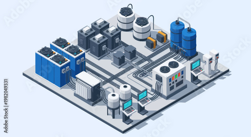 Modern Industrial Facility with Advanced Technology and Equipment.
