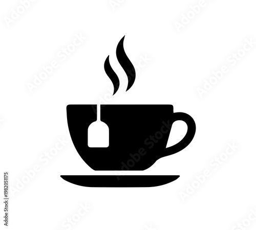 Quadro su tela Elegant Herbal Tea Cup Icon