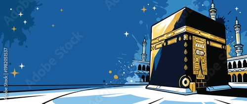 Kaaba with Elegant Sacred Light Calm Spiritual Atmosphere Serene