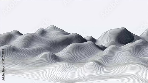 Digital minimalist linear mountain landscape  background