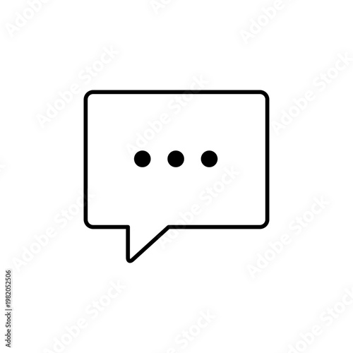吹き出しと点々のマークを用いて、沈黙や無反応を表現したアイコン