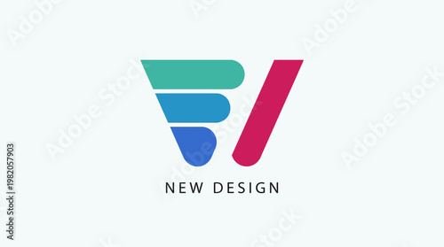 This creative logo design features unique geometric shapes in vibrant colors, ideal for technology and innovation branding that stands out in a competitive market.