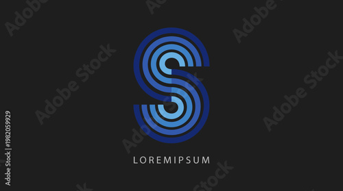 This minimalist logo creatively embodies the letter S with smooth curves and layers, representing sophistication and elegance in branding for contemporary businesses.