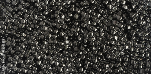 Foto Black caviare background
