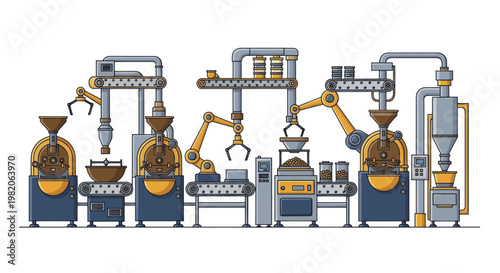 Automated Coffee Roasting and Packaging Production Line.