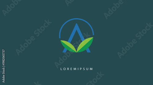 This image features a sleek logo design with green leaves and an organized circular motif, embodying sustainability, growth, and a connection to nature in modern branding.
