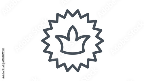 Fotografía Premium quality crown badge vector icon illustration