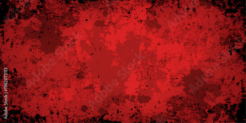 A dark red grunge textured background with an aged dirty vintage look and rough painted pattern suitable for wallpaper or artistic design